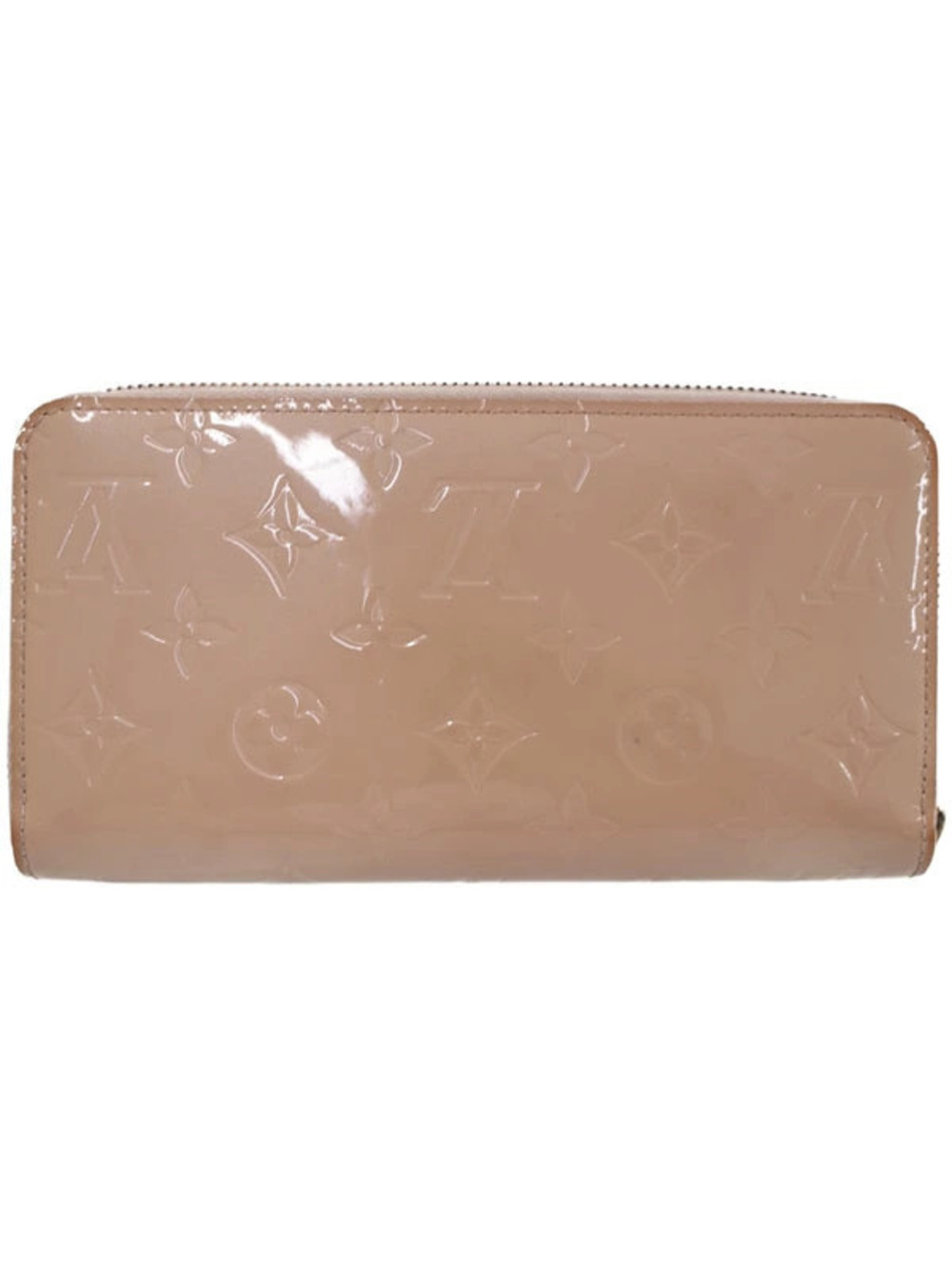 Louis Vuitton Round Zipper Wallet Vernis Monogram Long Zippy Brown